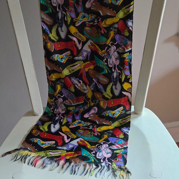 Shoe Print Long Neck or Head Scarf - Picture 3 of 5